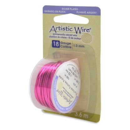 Picture of Silver Plated Fuchsia Artistic Wire 18ga 12 Feet