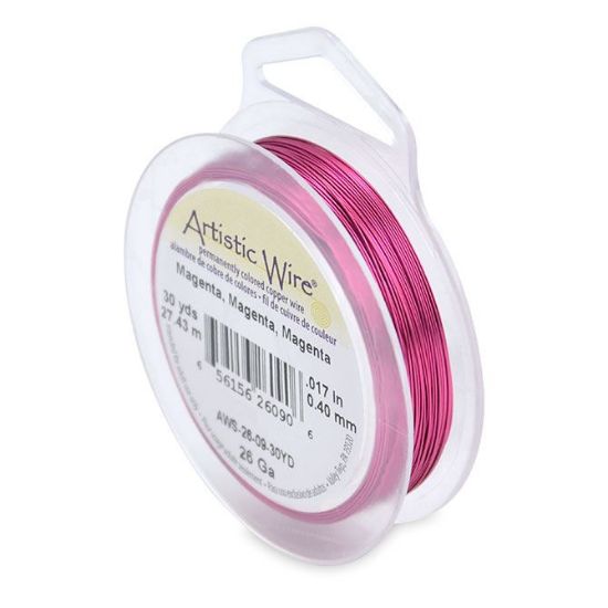 Picture of Magenta Artistic Wire 26ga 30 Yards