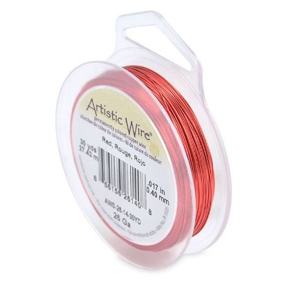 Picture of Red Artistic Wire 26ga 30 Yards