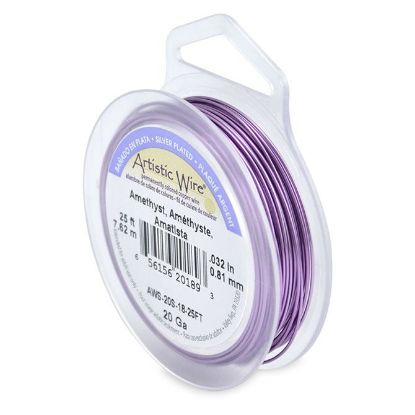 Picture of Silver Plated Amethyst Artistic Wire 20ga 25 Feet