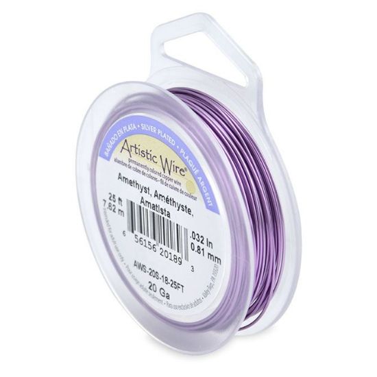 Picture of Silver Plated Amethyst Artistic Wire 20ga 25 Feet