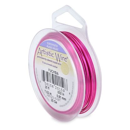 Picture of Silver Plated Fuchsia Artistic Wire 20ga 25 Feet