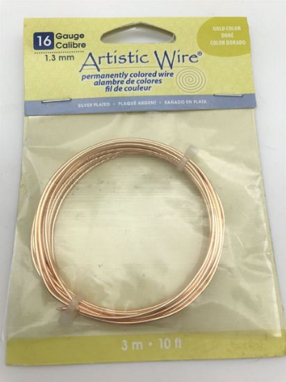 Picture of Silver Plated Gold Artistic Wire 16ga 10 Feet
