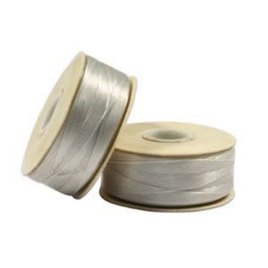Picture of Silver Nymo Thread Size "D" .012" 64 Yard bobbin