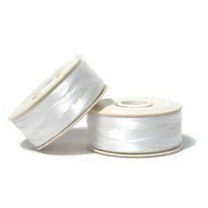 Picture of White Nymo Thread Size "D" .012" 64 Yard bobbin