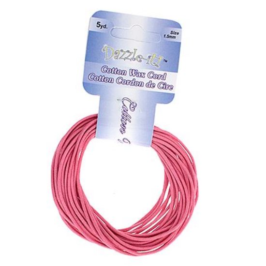 Picture of 1.5mm Waxed Neon Pink Cotton 5 yards