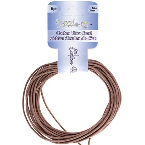 Picture of 1.5mm Waxed Brown Cotton 5 yards