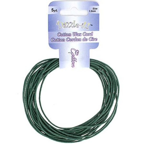 Picture of 1.5mm Waxed Emerald Cotton 5 yards