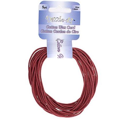 Picture of 1.5mm Waxed Red Cotton 5 yards