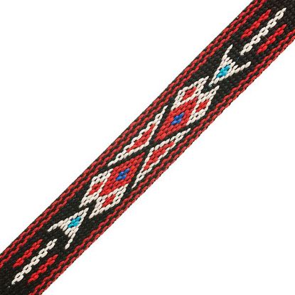 Picture of 3/4" Black and Red Woven Braid - 5 feet