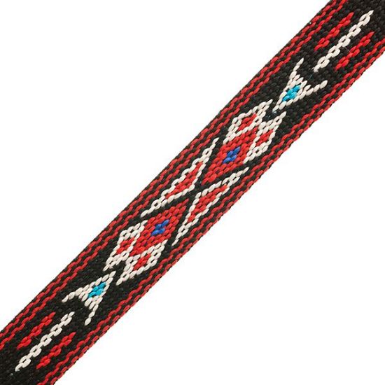 Picture of 3/4" Black and Red Woven Braid - 5 feet