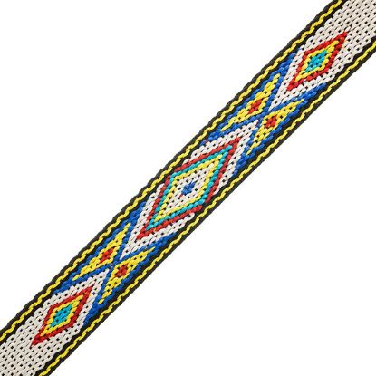 Picture of 3/4" White and Blue Woven Braid - 5 feet