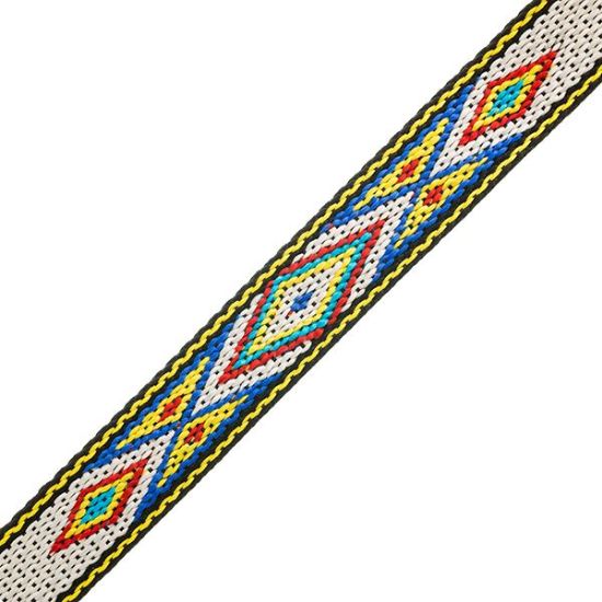 Picture of 3/4" White and Blue Woven Braid - 5 feet