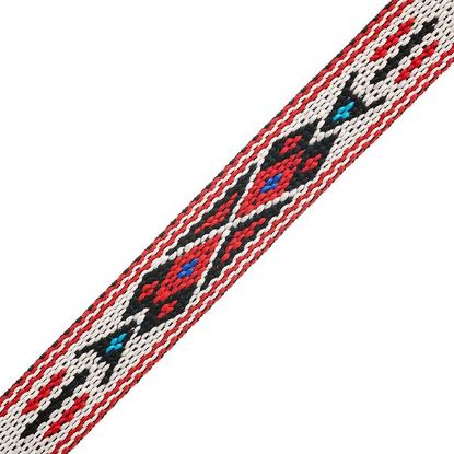 Picture of 3/4" White and Red Woven Braid - 5 feet