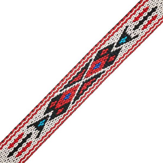 Picture of 3/4" White and Red Woven Braid - 5 feet
