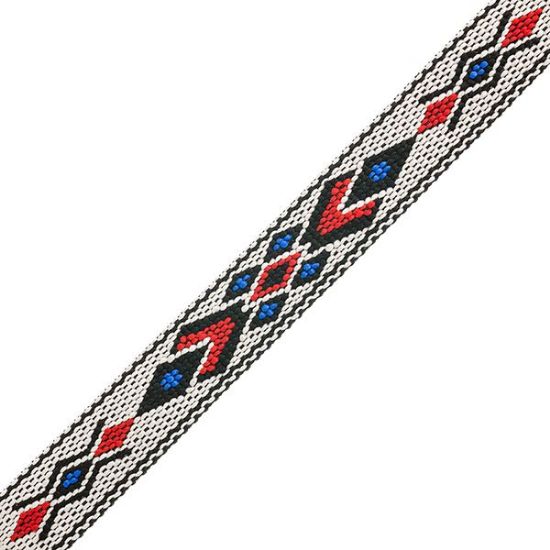 Picture of 3/4" Blue and White Woven Braid - 5 feet