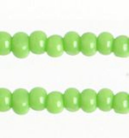 Picture of Size 13 Cut Czech Seed Bead, Light Green, Sold by the Hank