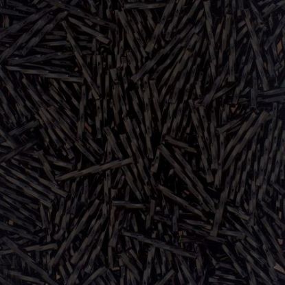 Picture of Opaque Black Twist Bugle Beads 25mm<br />Approximately 50 Grams