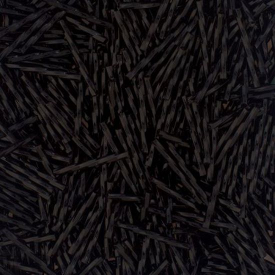 Picture of Opaque Black Twist Bugle Beads 25mm<br />Approximately 50 Grams