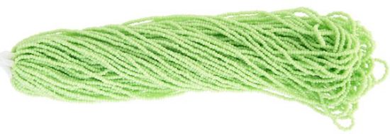 Picture of Size 13 Cut Czech Seed Bead, Pale Green, Sold by the Hank