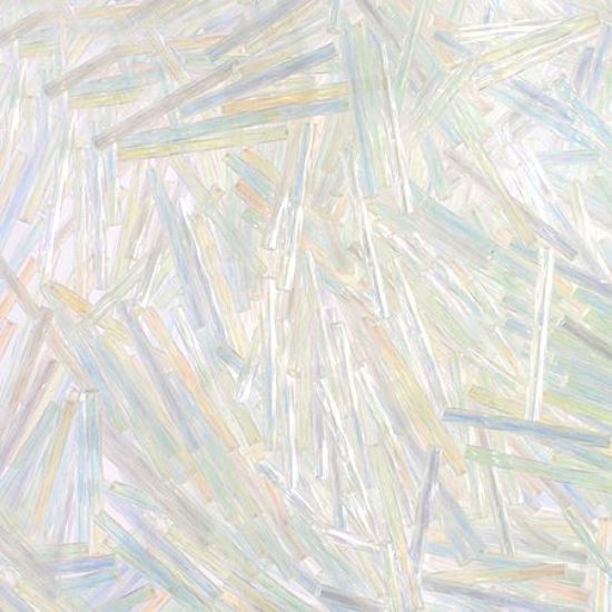 Picture of Silverlined Transparent Crystal Twist Bugle Beads 25mm<br />Approximately 50 Grams