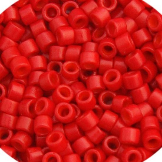 Picture of Miyuki Delica Size 11 Seed Beads, Bright Red Matte - Dyed