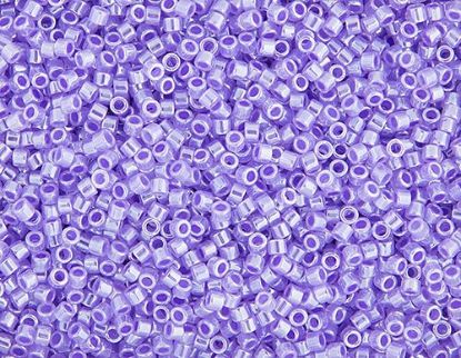 Picture of Miyuki Delica Size 11 Seed Beads, Crystal Purple Ceylon Lined