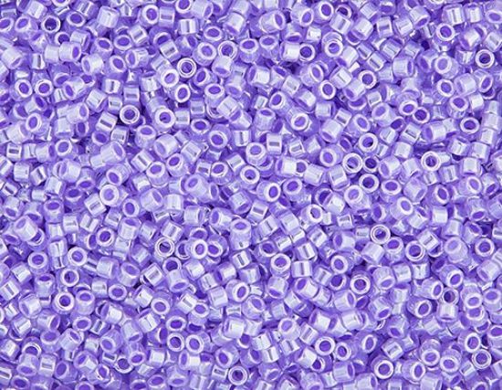 Picture of Miyuki Delica Size 11 Seed Beads, Crystal Purple Ceylon Lined