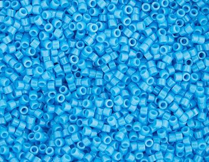 Picture of Miyuki Delica Size 11 Seed Beads, Crystal Dark Turquoise Blue - Dyed