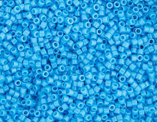 Picture of Miyuki Delica Size 11 Seed Beads, Crystal Dark Turquoise Blue - Dyed