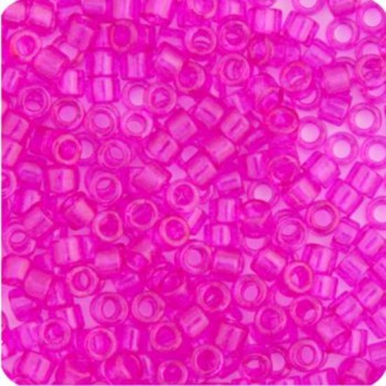 Picture of Miyuki Delica Size 11 Seed Beads, Fuschia Transparent - Dyed