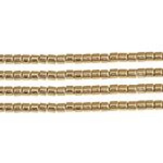 Picture of Miyuki Delica Size 11 Seed Beads, Aurora Borealis 24k Gold Plated