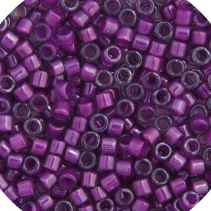 Picture of Miyuki Delica Size 11 Seed Beads, Pale Blue Magenta - Dyed