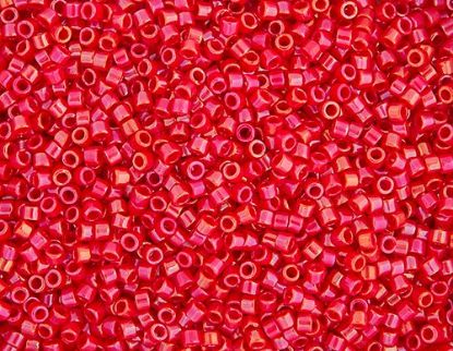 Picture of Miyuki Delica Size 11 Seed Beads, Red Aurora Borealis