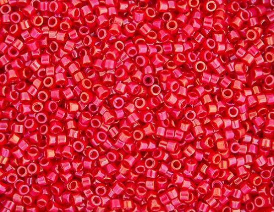 Picture of Miyuki Delica Size 11 Seed Beads, Red Aurora Borealis