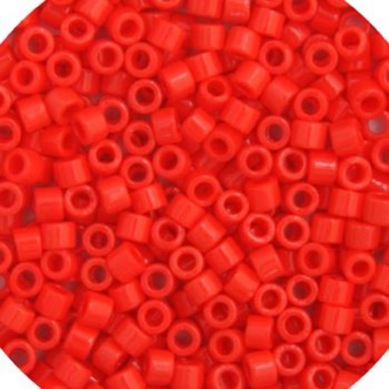 Picture of Miyuki Delica Size 11 Seed Beads, Red Vermillion