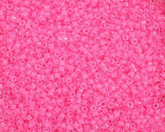 Picture of Miyuki Delica Size 11 Seed Beads, Light Pink Luminous Neon