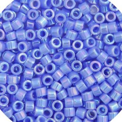 Picture of Miyuki Delica Size 11 Seed Beads, Light Sapphire Aurora Borealis