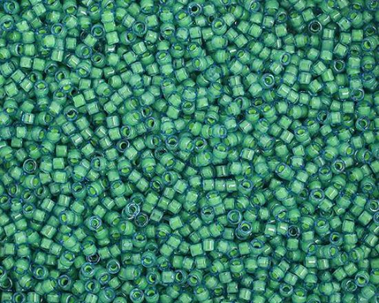 Picture of Miyuki Delica Size 11 Seed Beads, Light Turquoise Luminous Neon