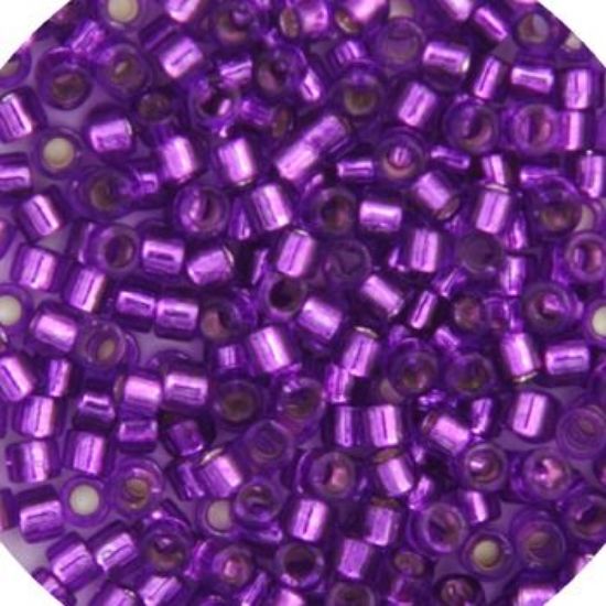 Picture of Miyuki Delica Size 11 Seed Beads, Magenta Silverlined - Dyed