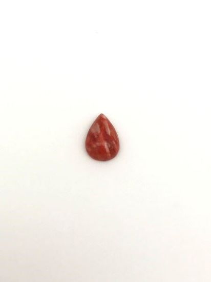 Picture of Orange Stabilized Compressed Spiny Oyster Cabachon 7x10mm Pear, No Back