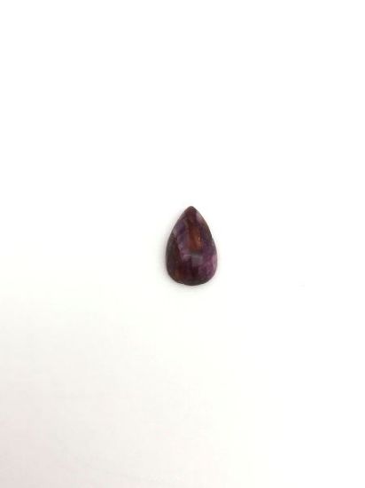 Picture of Purple Stabilized Compressed Spiny Oyster Cabachon 5x8mm Pear, No Back