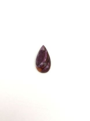 Picture of Purple Stabilized Compressed Spiny Oyster Cabachon 6x12mm Pear, No Back