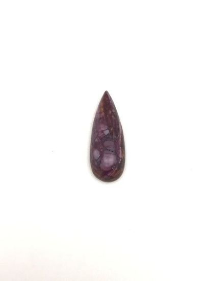 Picture of Purple Spiny Oyster Cabachon 7x19mm Pear, No Back