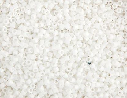 Picture of Miyuki Delica Size 11 Seed Beads, Matte White