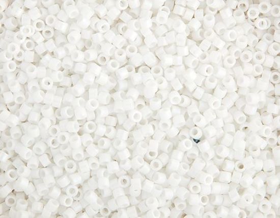 Picture of Miyuki Delica Size 11 Seed Beads, Matte White