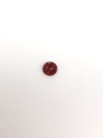 Picture of Red Stabilized Compressed Spiny Oyster Cabachon 5mm Round, No Back