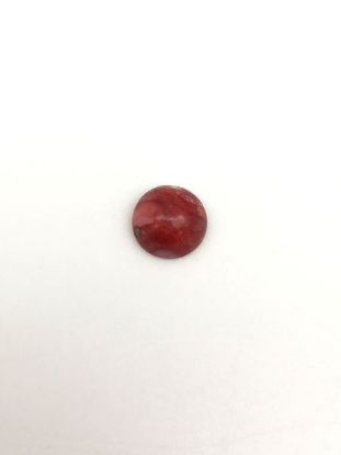 Picture of Red Stabilized Compressed Spiny Oyster Cabachon 8mm Round, No Back