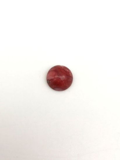 Picture of Red Stabilized Compressed Spiny Oyster Cabachon 8mm Round, No Back