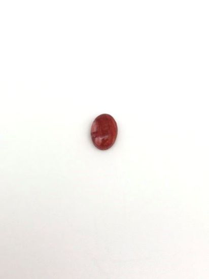 Picture of Red Stabilized Compressed Spiny Oyster Cabachon 5x7mm Oval, No Back